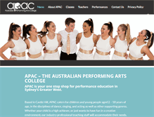 Tablet Screenshot of apac.net.au